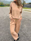 Full Size Washed Round Neck Top and Drawstring Pants Set Plus Size nicholesgifts