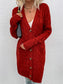 Women Cable-Knit Button Down Cardigan with Pockets nicholesgifts