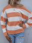 Striped Casual Long Sleeve Knit Top nicholesgifts