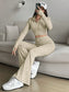 Honey Zip Up Long Sleeve Top and Pants Set nicholesgifts