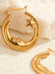 18K Gold-Plated Crescent Moon Star Hoop Earrings nicholesgifts