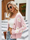 Floral Ribbed Trim Drop Shoulder Cardigan nicholesgifts