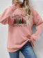Christmas Tree Graphic Round Neck Sweatshirt nicholesgifts