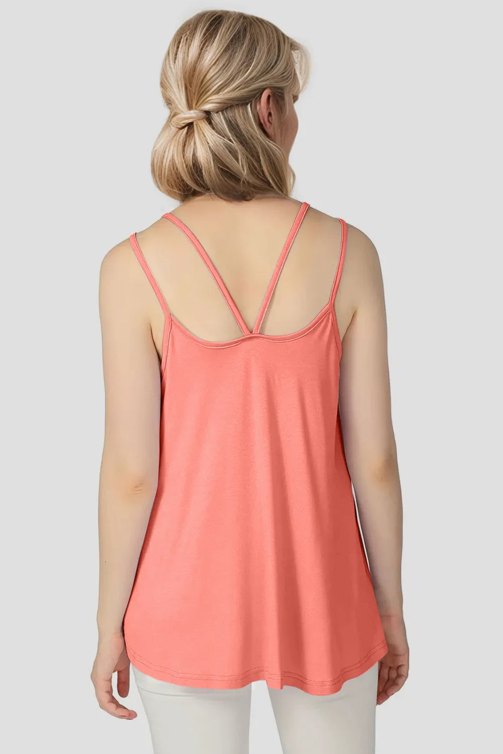 Basic Bae Bamboo Scoop Neck Double Spaghetti Straps Cami NicholesGifts