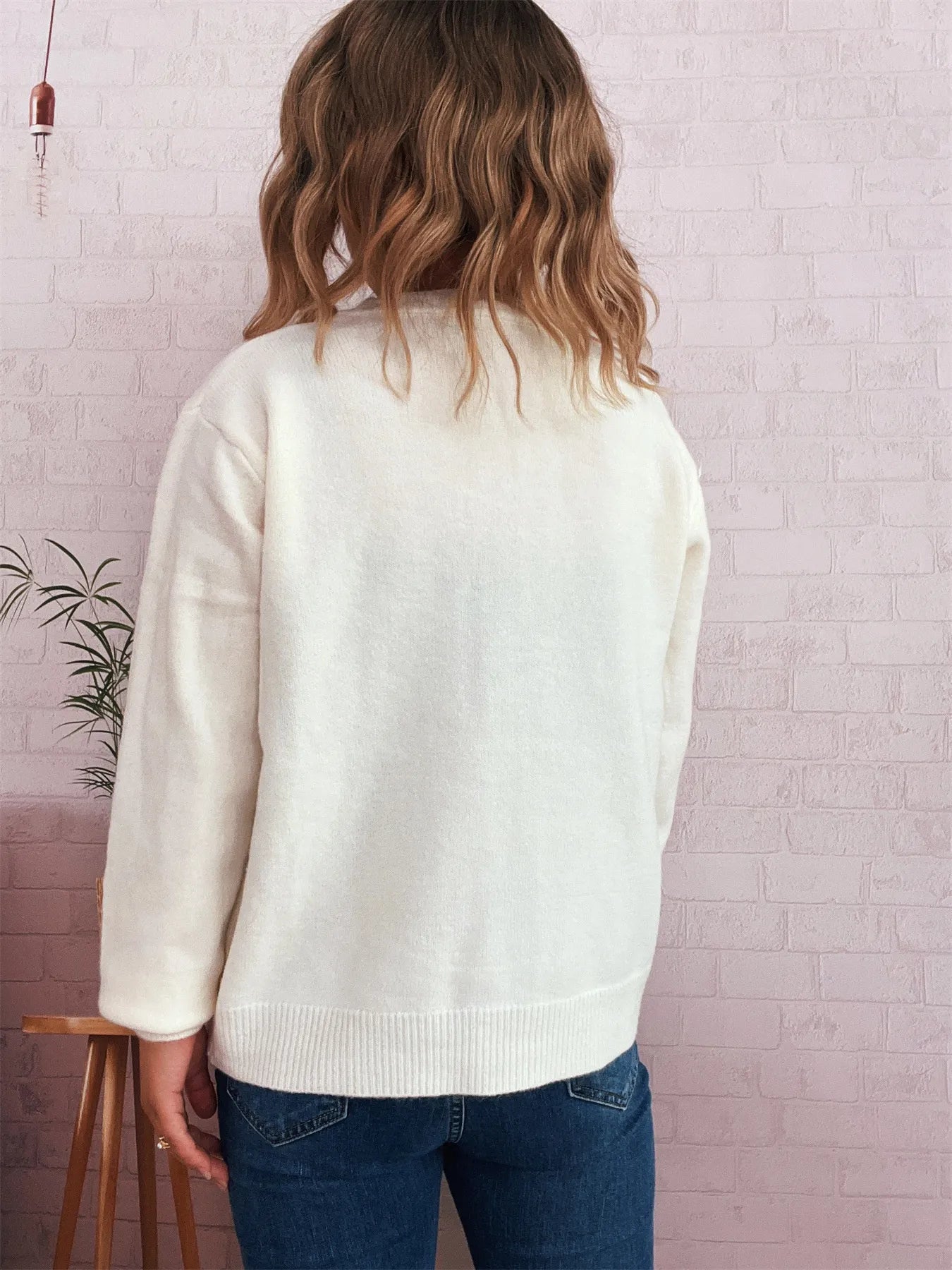 Flower Button Up Long Sleeve Cardigan