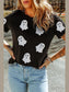 Glitter Ghost Round Neck Short Sleeve T-Shirt nicholesgifts