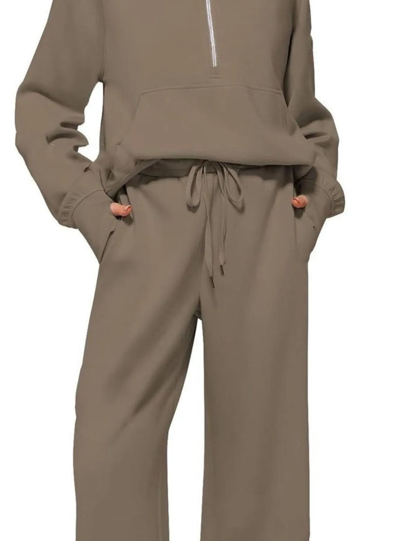 Half Zip Long Sleeve Top and Pants Set NicholesGifts
