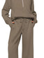 Women Half Zip Long Sleeve Top and Pants Set nicholesgifts