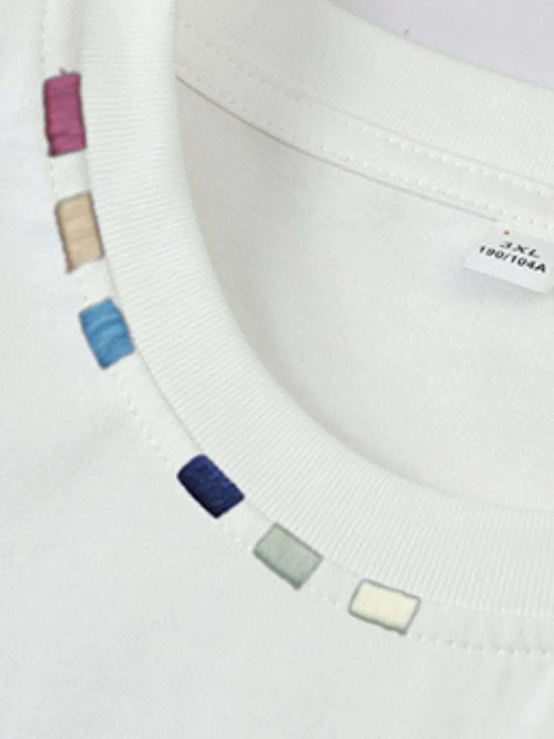 Men's Plus Size Embroidered Round Neck Half Sleeve T-Shirt Trendsi