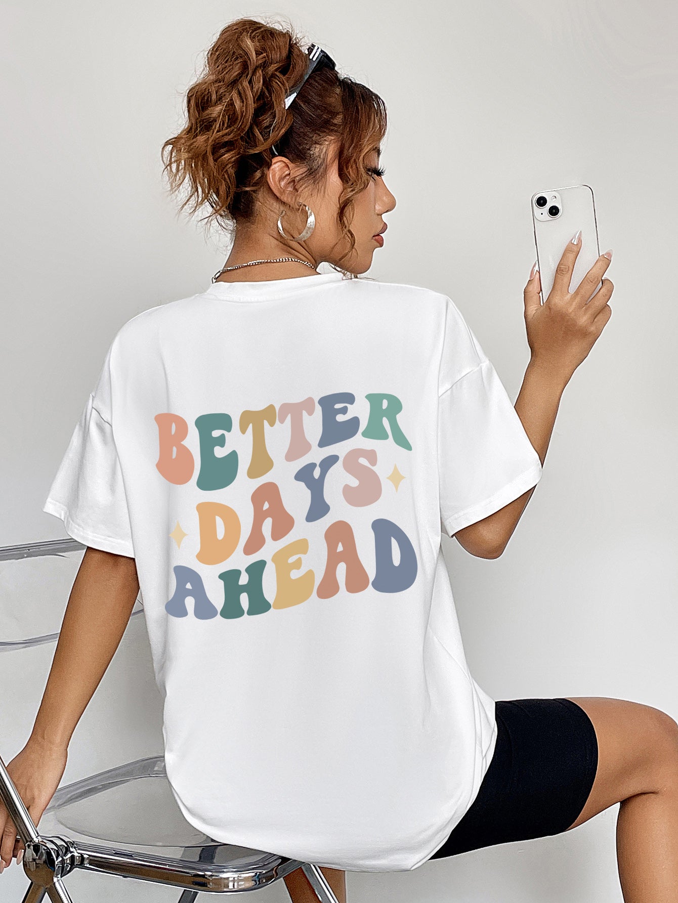 Women Better Days Ahead Round Neck Short Sleeve T-Shirt - NicholesGifts.online