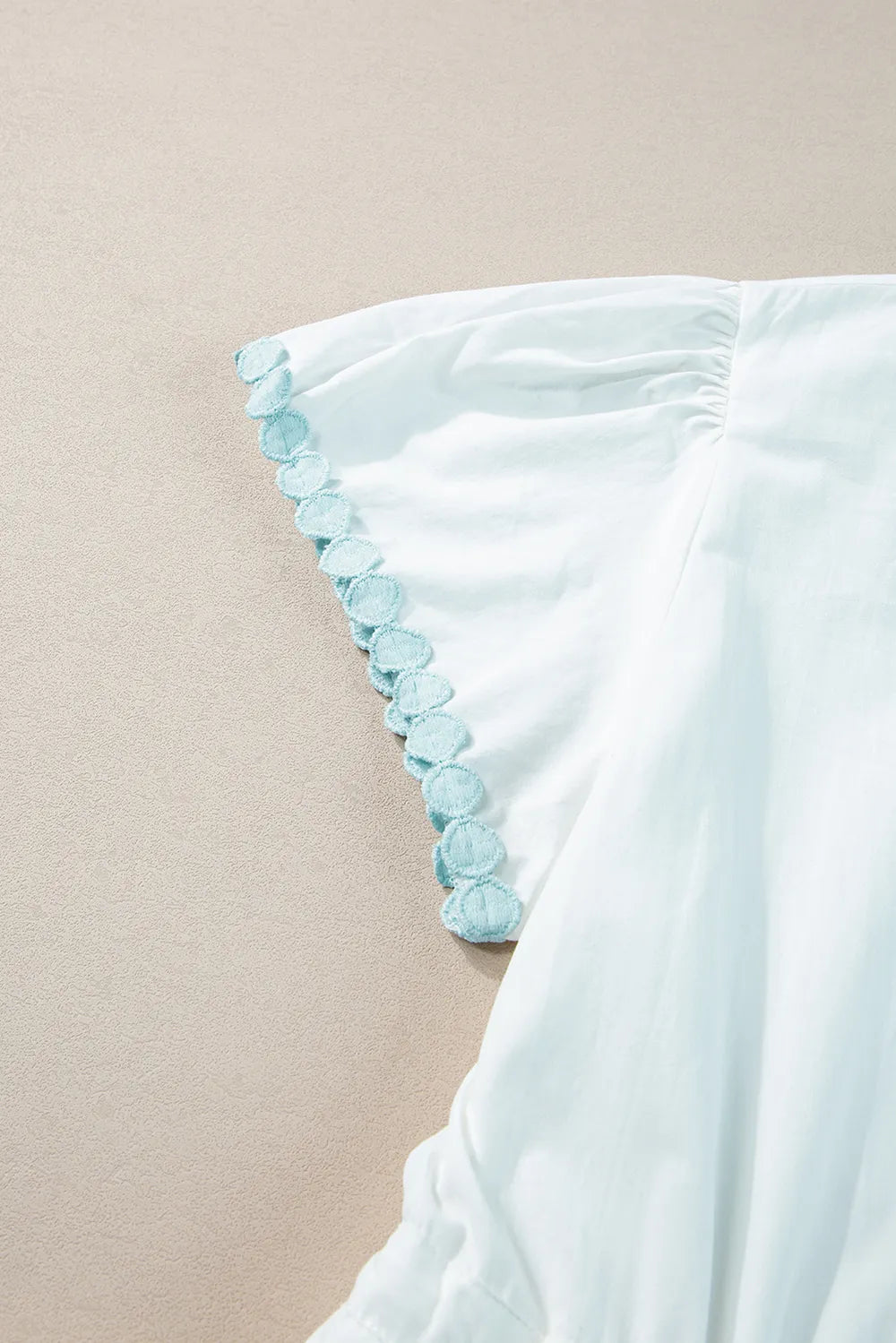 Contrast Trim Button Up Short Sleeve Dress Trendsi
