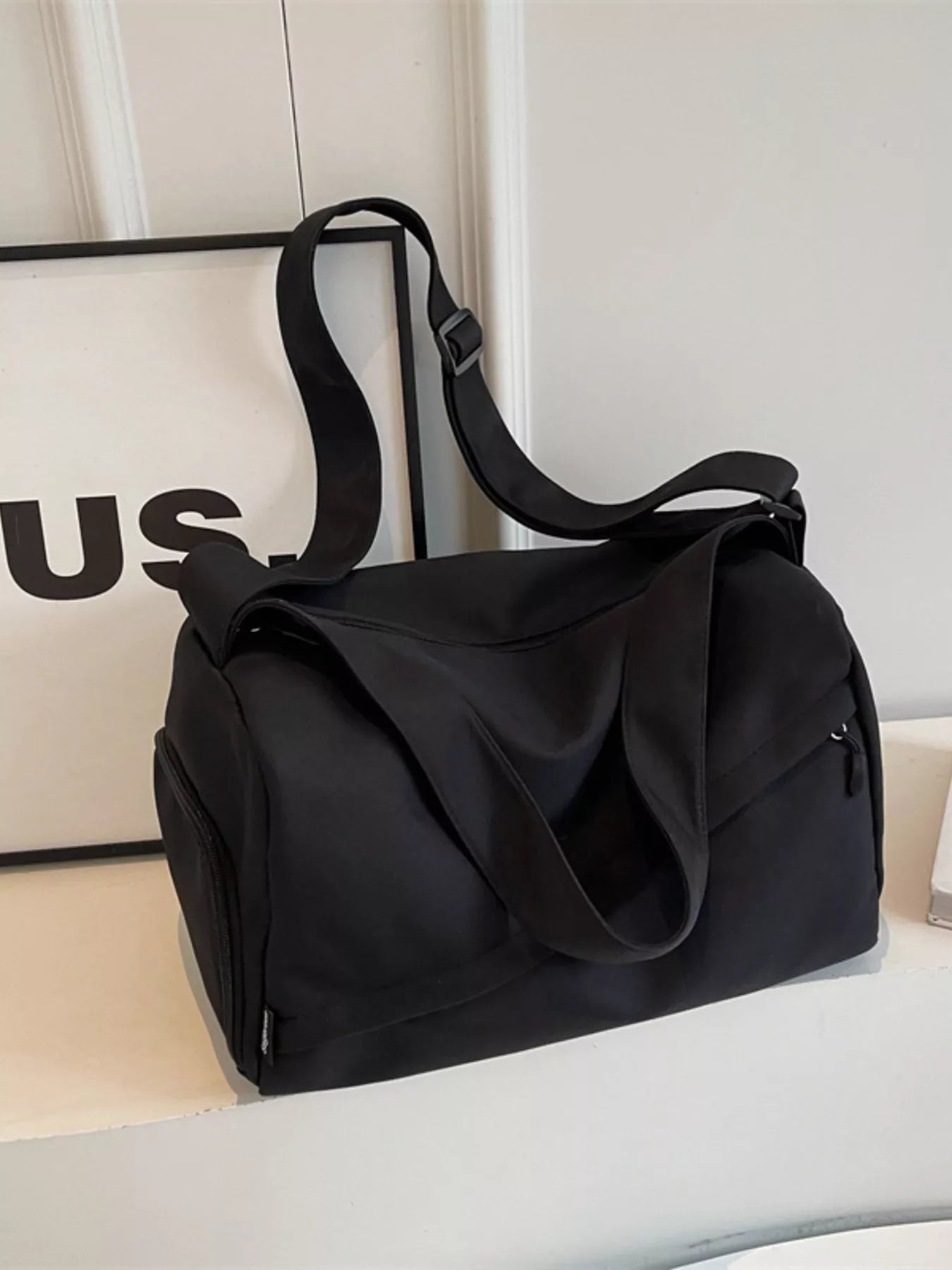 Adjustable Strap Solid Color Travel Bag nicholesgifts