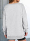 Women Notched Long Sleeve Oversized Sweatshirt nicholesgifts