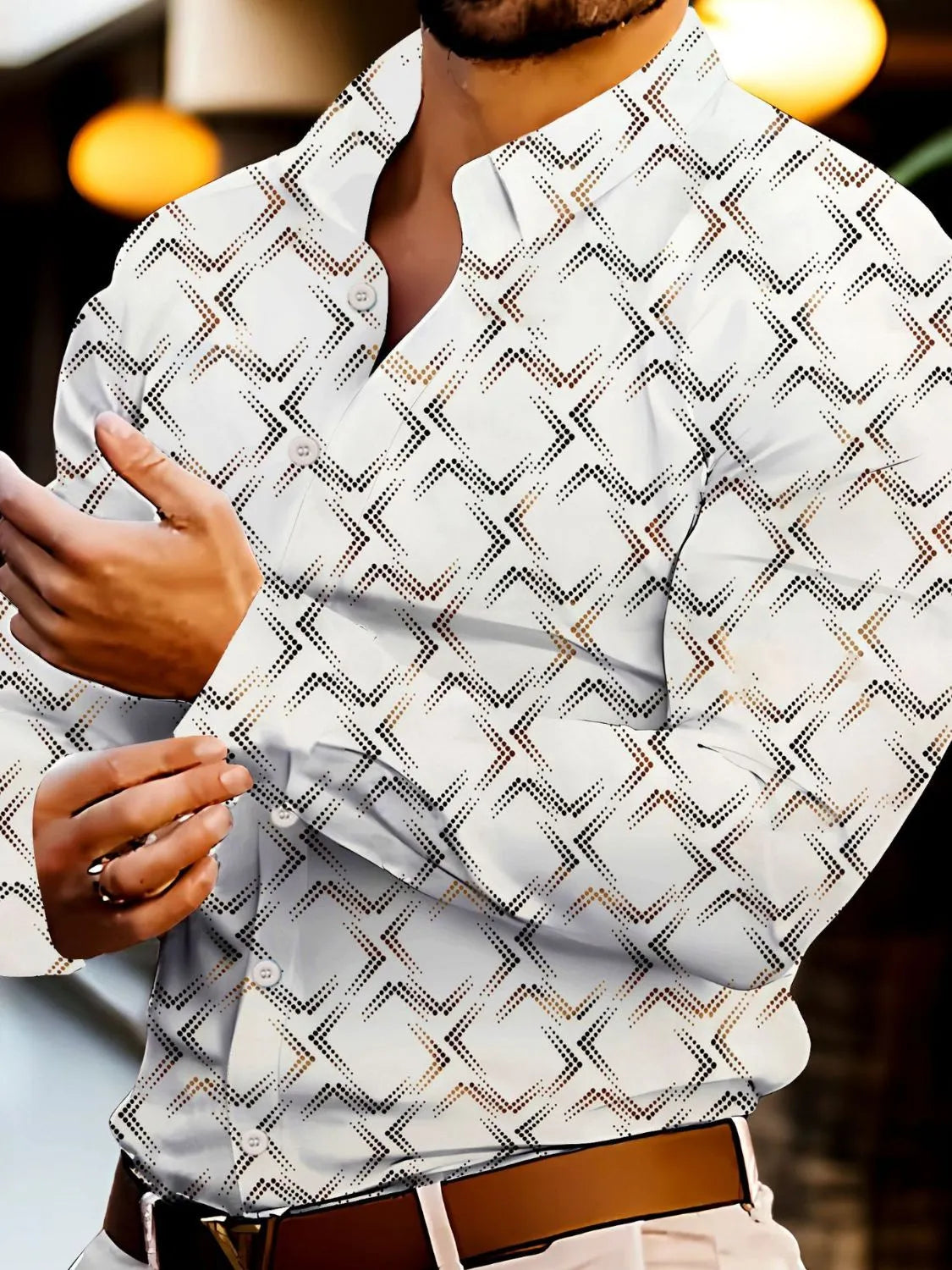 Men's Full Size Button Up Long Sleeve Shirt Plus Size NicholesGifts