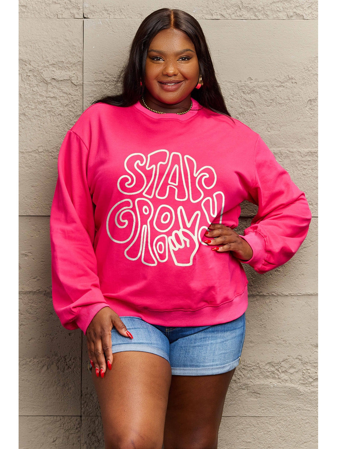 Women Simply Love Full Size Graphic Sweatshirt nicholesgifts