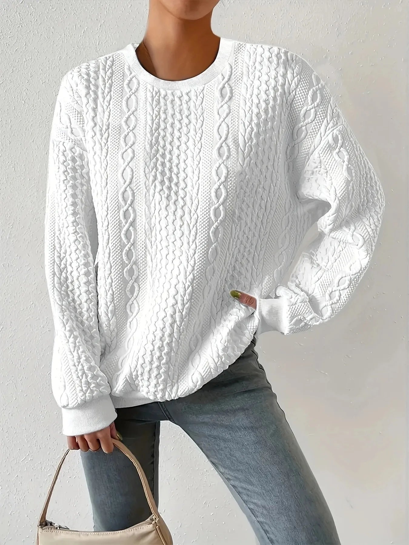 Round Neck Long Sleeve Sweatshirt NicholesGifts