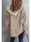 Women Snap Front Hooded Corduroy Shacket nicholesgifts