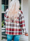 Plaid Button Front Shirt Jacket with Breast Pockets nicholesgifts