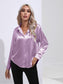 Collared Neck Buttoned Long Sleeve Shirt nicholesgifts