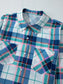 Plaid Snap Down Long Sleeve Top and Shorts Lounge Set nicholesgifts