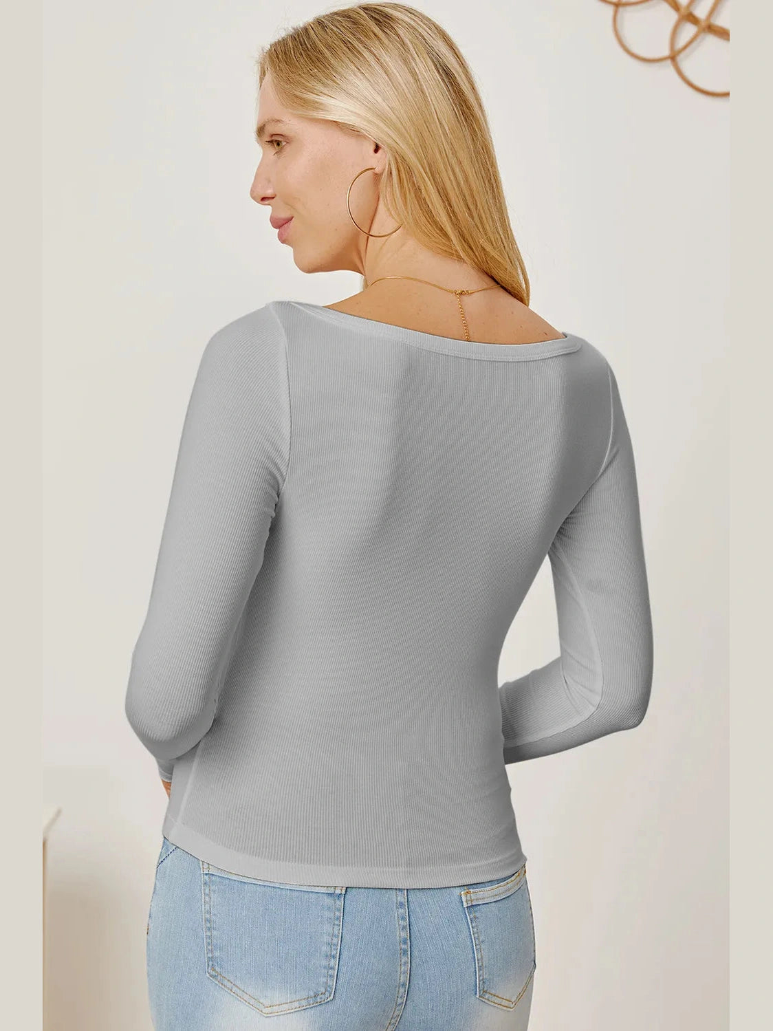 Square Neck Long Sleeve T-Shirt NicholesGifts