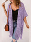 Openwork Open Front Cardigan with Fringes nicholesgifts