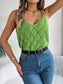 Openwork Scoop Neck Knit Vest nicholesgifts