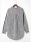 Washed Button Down Dropped Shoulder Jacket nicholesgifts