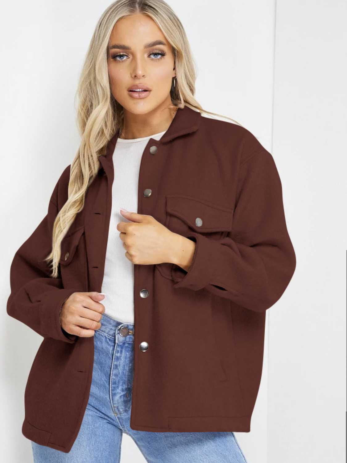 Button Down Denim Jacket nicholesgifts