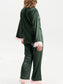 Silky Button Up Top and Pants Lounge Set nicholesgifts