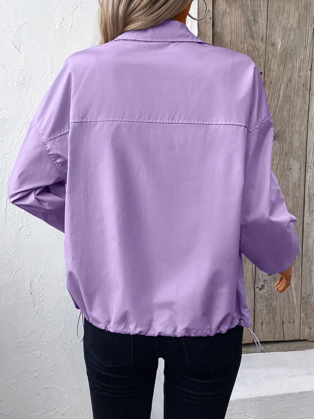 Ivy Lane Pocketed Zip Up Long Sleeve Jacket nicholesgifts