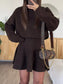 Turtleneck Dropped Shoulder Sweater and Skirt Set nicholesgifts