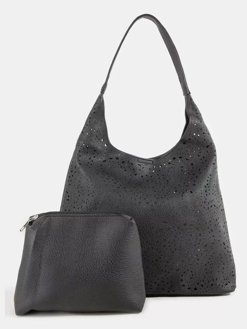Fame Intricate Cutout Motif Leather Shoulder Bag nicholesgifts