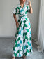 Printed Wide Leg Belted Jumpsuit nicholesgifts