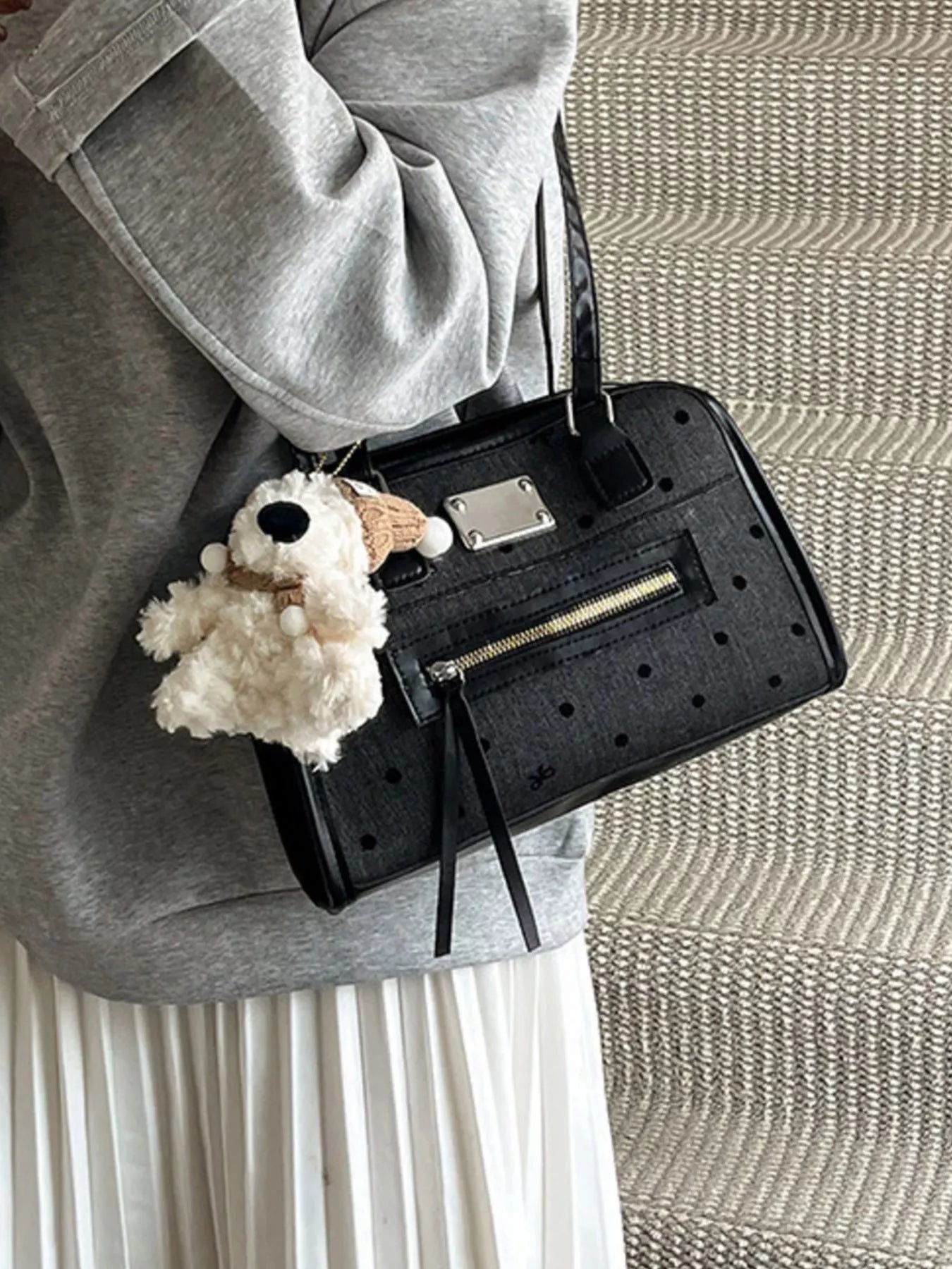 Polka Dot Convertible Shoulder Bag nicholesgifts