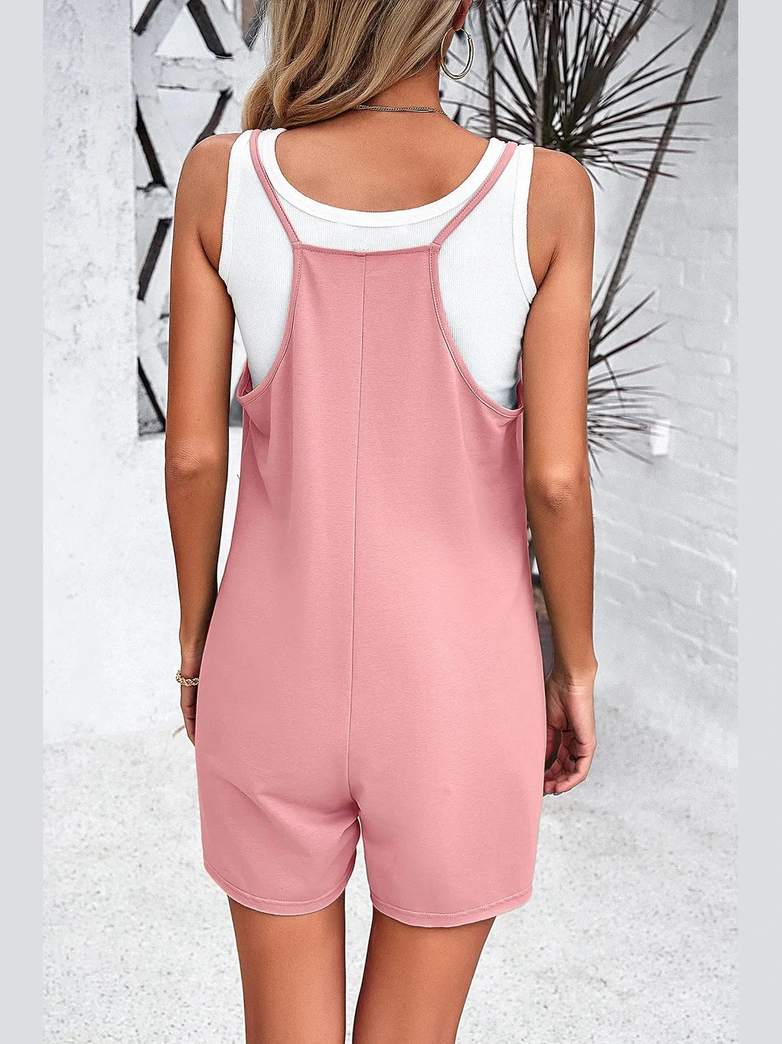 Devine Spaghetti Strap Romper with Pockets nicholesgifts