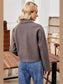 Button Up Collared Neck Jacket nicholesgifts
