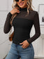 Mock Neck Long Sleeve Top nicholesgifts
