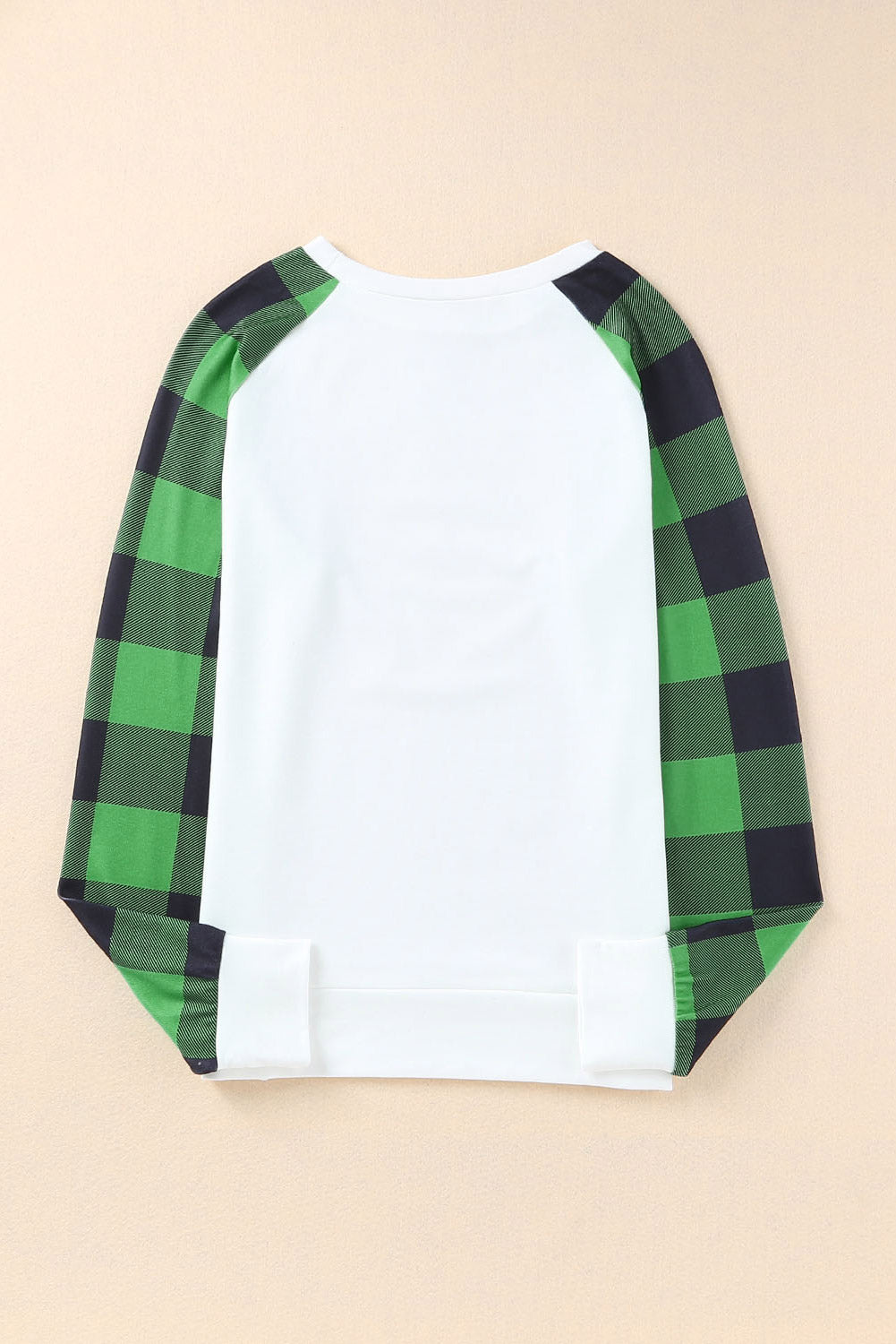 Women Lucky Clover Sequin Round Neck Sweatshirt NicholesGifts