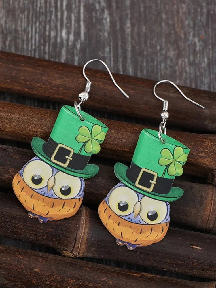 Owl Acrylic Dangle Earrings nicholesgifts