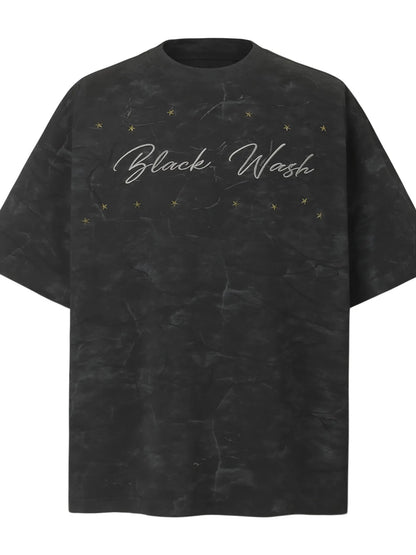 Men's Stars Round Neck Oversized T-Shirt nicholesgifts