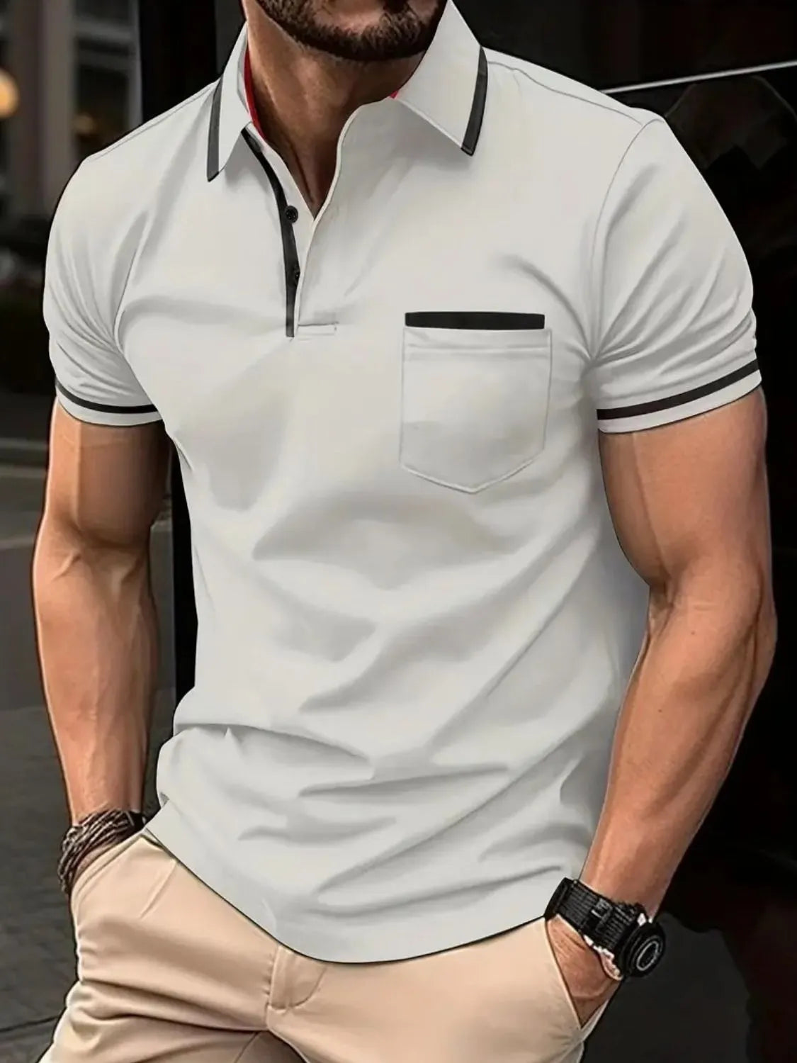 Men's Full Size Collared Neck Short Sleeve Polo Plus Size NicholesGifts