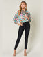 Women Double Take Full Size Printed Button Up Long Sleeve Shirt nicholesgifts