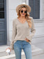Lace Detail V-Neck Long Sleeve T-Shirt nicholesgifts