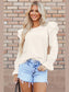 Ruffled Round Neck Flounce Sleeve Top nicholesgifts