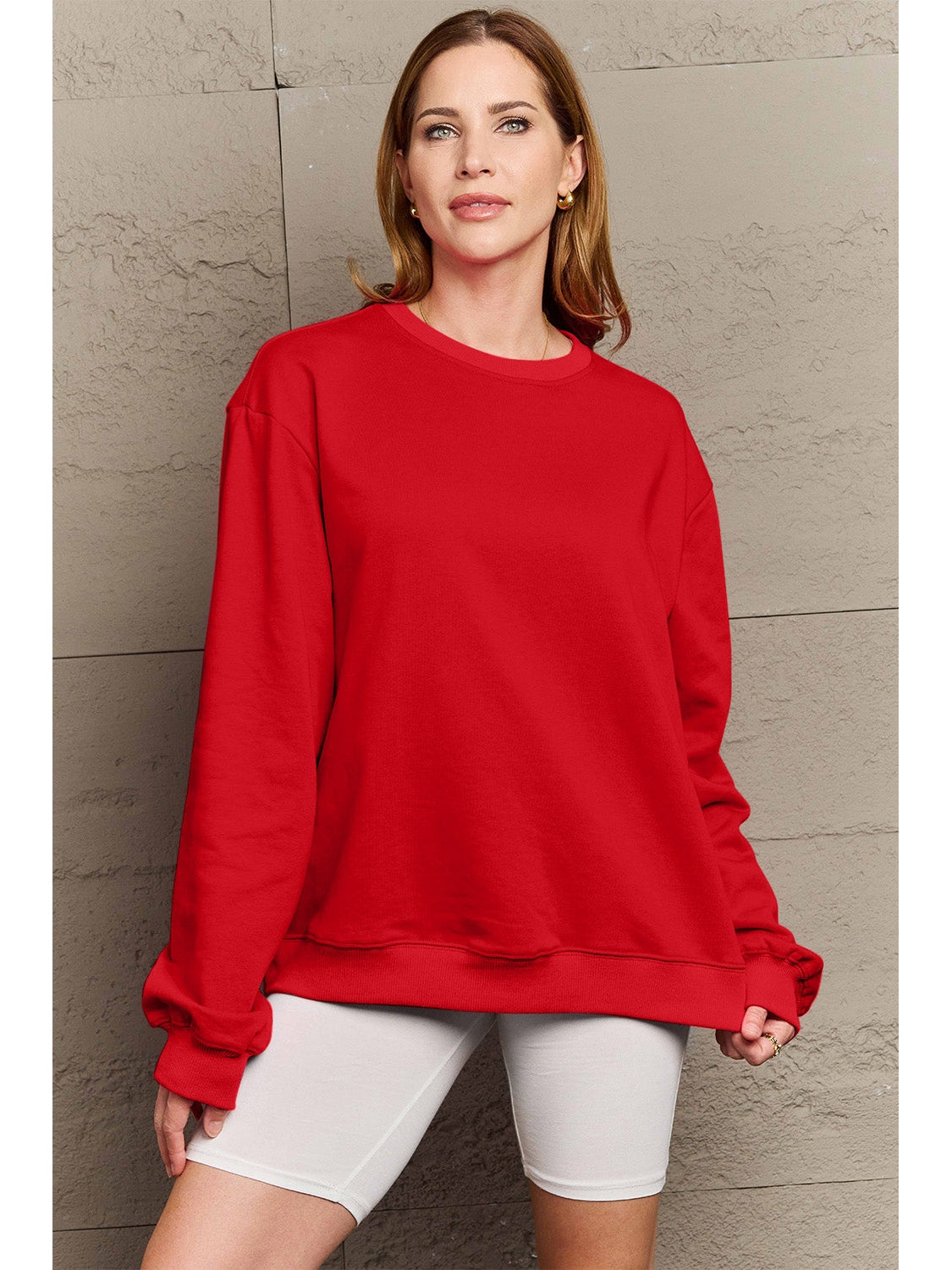 Simply Love Full Size IF I'M TOO MUCH THEN GO FIND LESS Round Neck Sweatshirt nicholesgifts