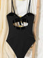 Women Cutout Sweetheart Neck One-Piece Swimwear nicholesgifts