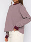 Striped Oversized Round Neck Sweatshirt nicholesgifts