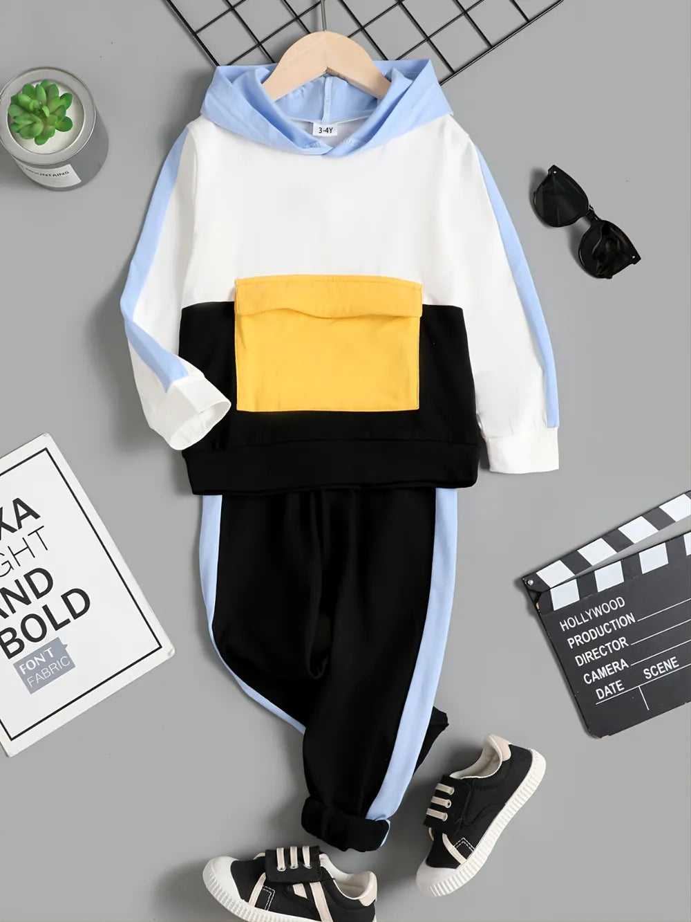 Children's Color Block Hoodie and Pants Set NicholesGifts