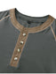 Men's Contrast Trim Henley Polo Shirt nicholesgifts